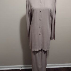 Wild Rose, 2pc Pant Set, Tan, Size-10, Dry Cleaned